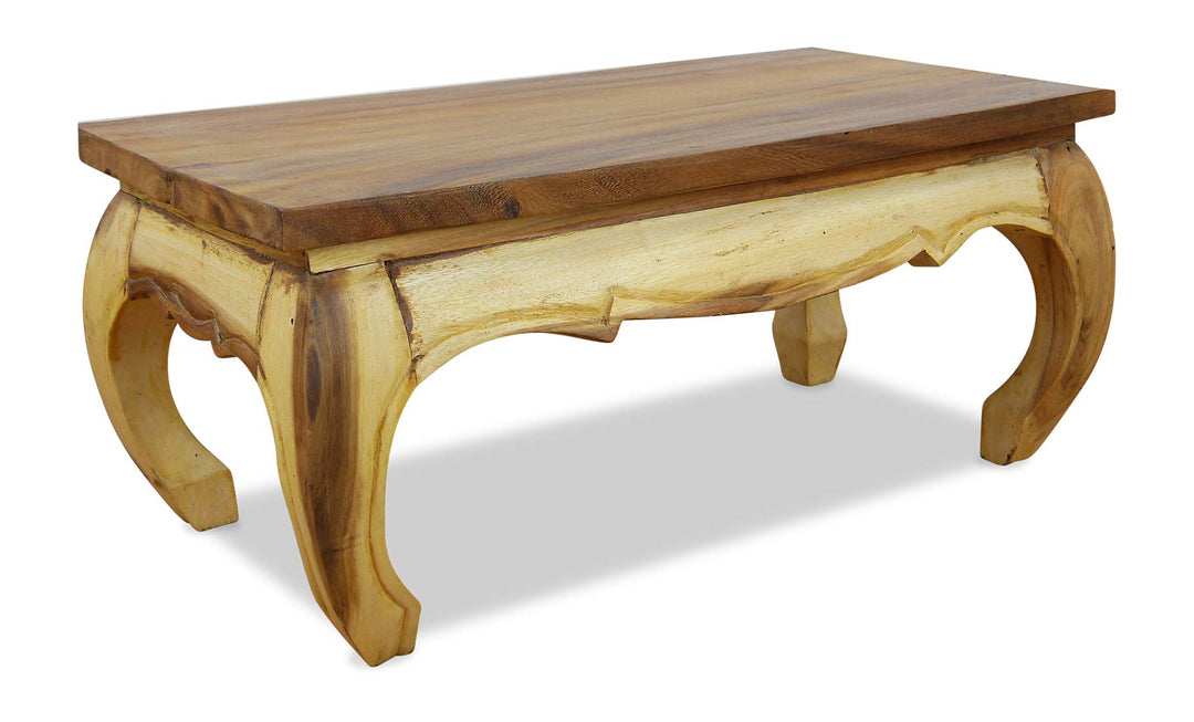 livasia Opiumtisch, Couchtisch, Sofatisch, Massivholztisch, Beistelltisch (Natur), Natur