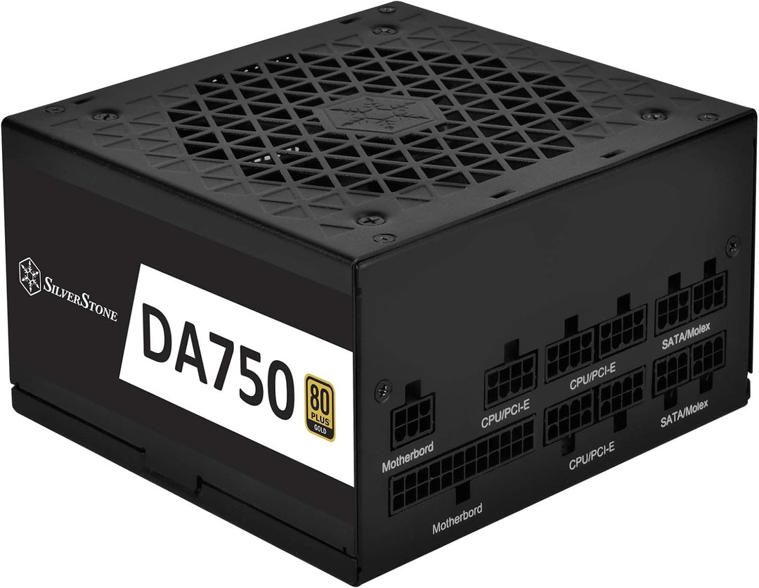 Silverstone DA750 Gold, Vollständig modulares 80-Plus-Gold-ATX-Netzteil mit 750 W, SST-DA750-G
