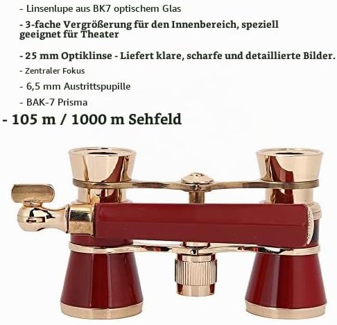 Opernglas Fernglas, 3 X 25 Tragbares Theater Opern Fernglas mit Griff für Erwachsene/Frauen/Mädchen
