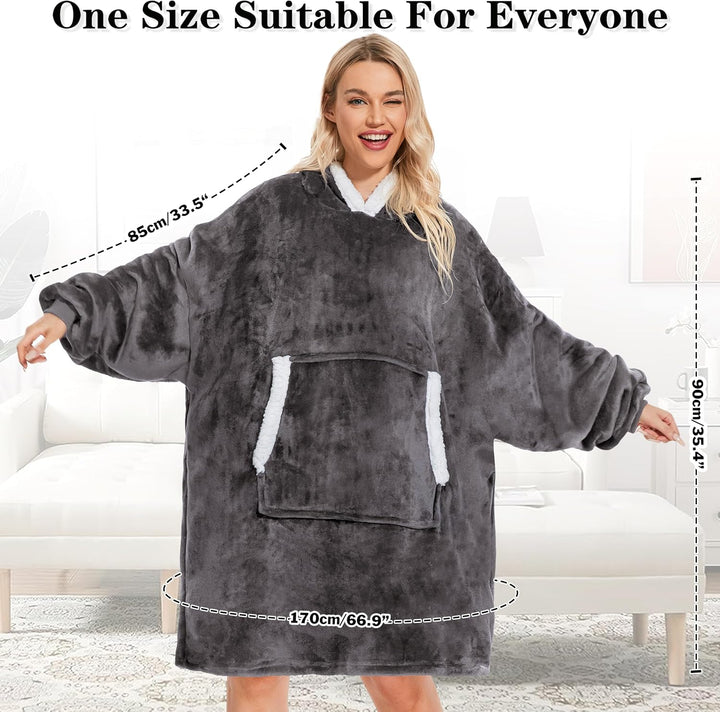 Gentlewarm übergrosse Hoodie Sweatshirt mit Kapuze, Super Weich und bequem Flanell Damen Kapuzenpull