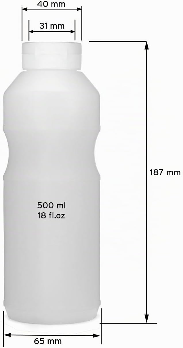 Octopus 5X 500 ml Quetschflaschen, Dosierflaschen mit Klappdeckel und Silikonöffnung, Ketchupflasche