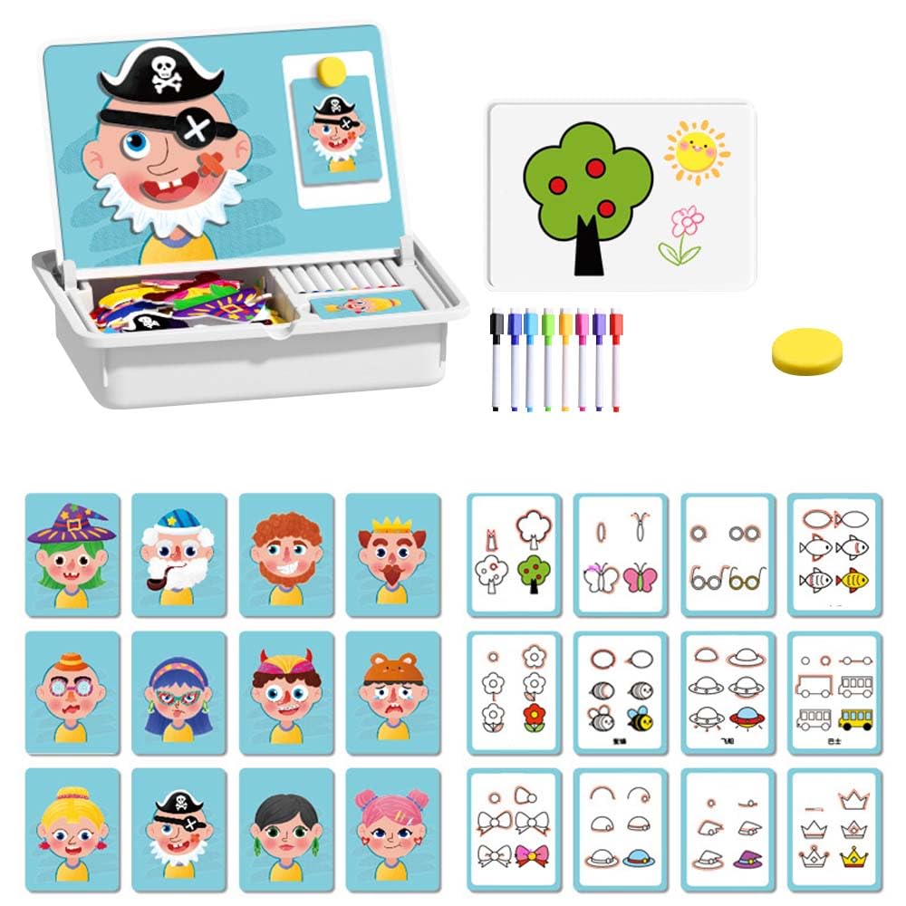 3 In 1 Magnetische Puzzle für Kinder, Neu Magnetspiel, Pädagogisches Magnetgeschenk Montessori Spiel