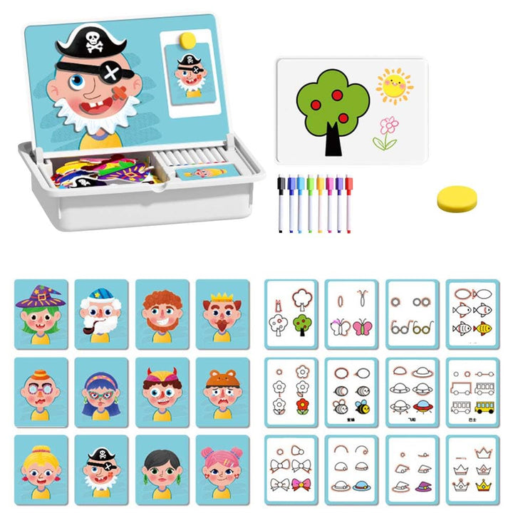 3 In 1 Magnetische Puzzle für Kinder, Neu Magnetspiel, Pädagogisches Magnetgeschenk Montessori Spiel