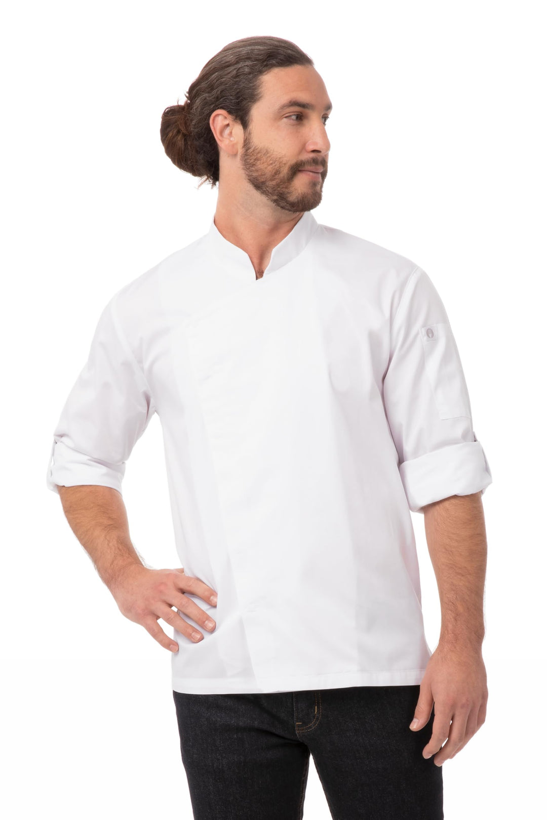 Chef Works Herren Lansing Kochmantel Kochjacken L Weiss, L Weiss