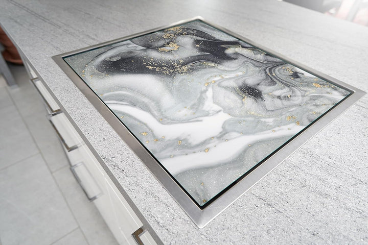 TMK ArtDeko Herdabdeckplatte 70x52 cm 1-teilig Ceranfeldabdeckung Induktion Herdschutz Spritzschutz