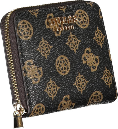 GUESS Women Laurel SLG SMALL Zip Around Bag, Mokka-Logo