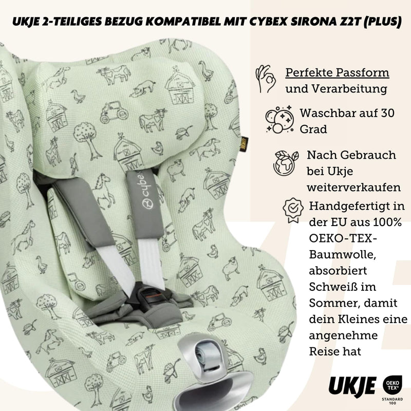 Ukje Bezug | Kompatibel mit Cybex Sirona z i-size | Viele Farben & Muster | Dickes, Atmungsaktives B