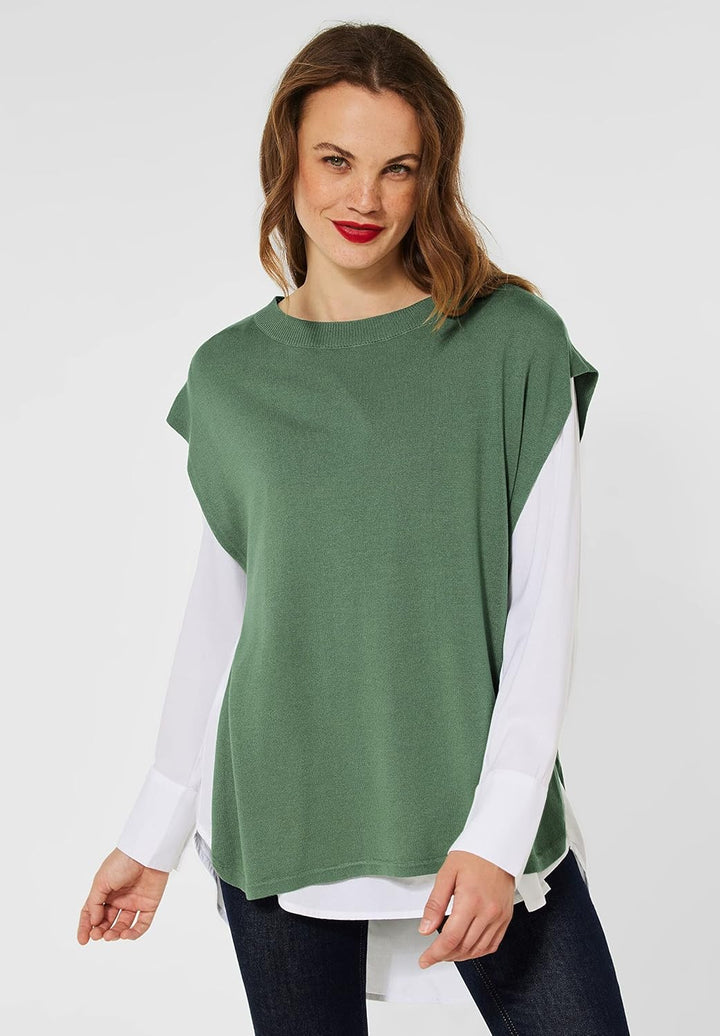 Street One Damen A580662 Poncho (1er Pack) L Novel Green, L Novel Green