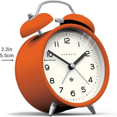 NEWGATE ® Charlie Bell Echo Alarm – Kleiner moderner Nachttischwecker – Schlafzimmerzubehör – Wecker