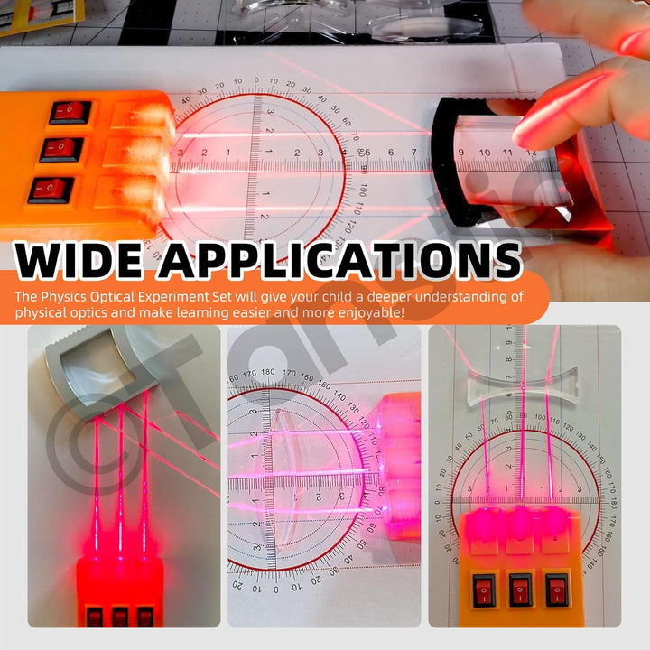 Tanstic 11Pcs Physik Optisches Experiment Set Physikalische Optik Set Lichtquelle Lehre Demonstratio