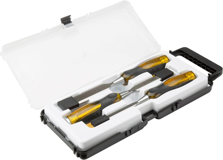 Stanley FatMax Stechbeitel-Set (12,18,25 mm Klingenbreite, Thru-Thang-Klinge, Stahl-Schlagkappe, DIN