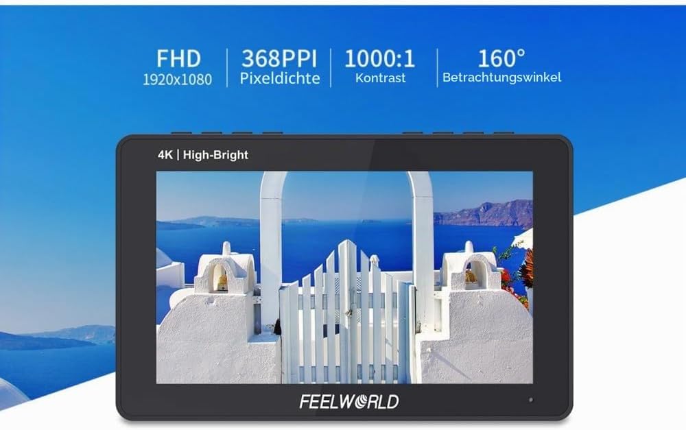 FEELWORLD F5 Prox 5.5 Inch 1600nit High Bright Touch Screen 4K HDMI DSLR Camera Field Monitor with F