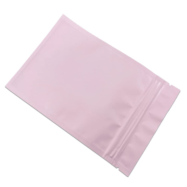 WACCOMT Pack 100 Stücke Matte Aluminiumfolie Verpackung Tasche Reissverschluss Selbstdicht Flachbeut