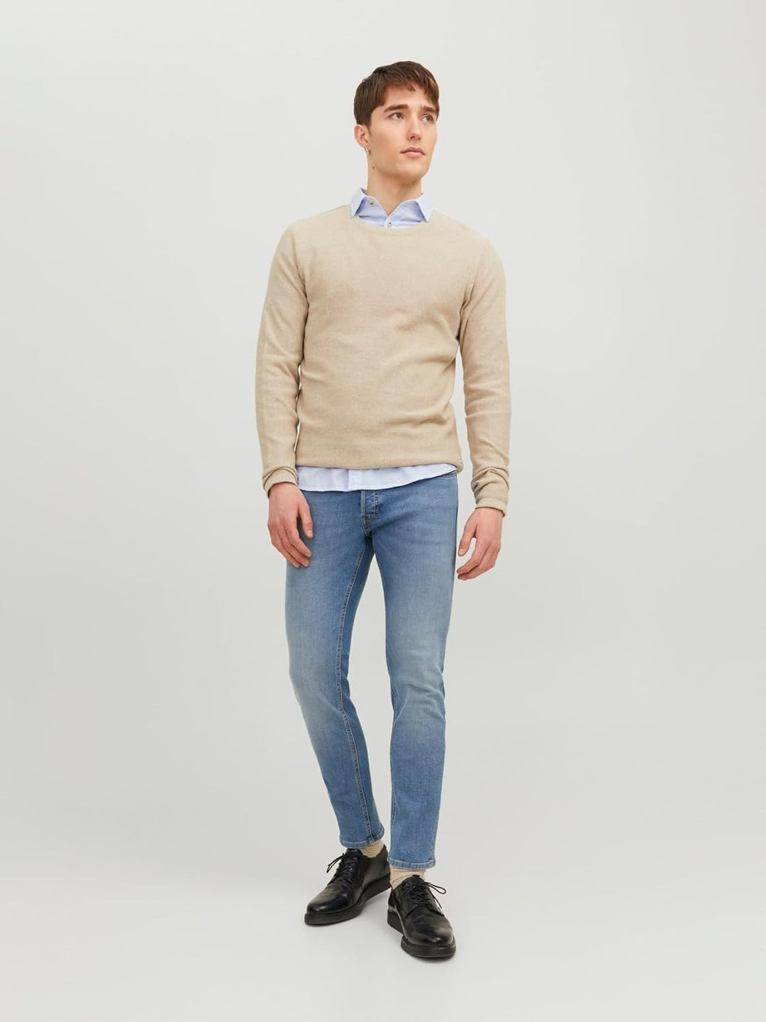 JACK & JONES Male Slim Fit Jeans JJIGLENN JJORIGINAL MF 770 Slim Fit Jeans 30W / 32L Blue Denim, 30W