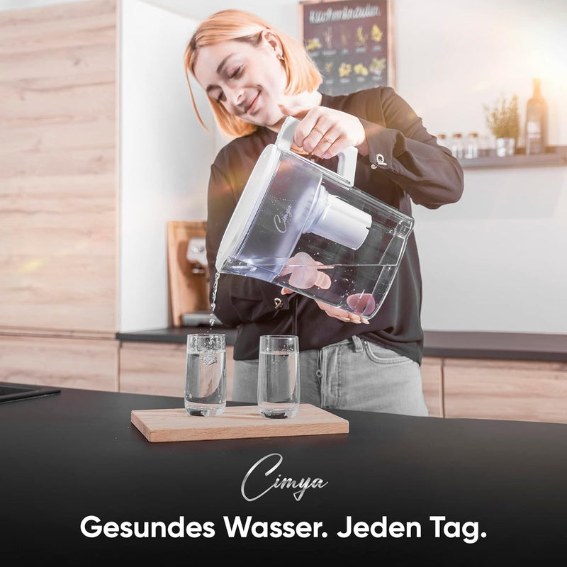 CIMYA Wasserfilter Trinkwasser | 2 Monatsfilterkartusche [AKTIVKOHLE] Wasserentkalker Wasserenthärte