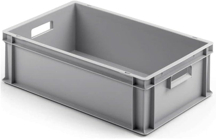SparSet 10x Eurobehälter mit offenem Griff | HxBxT 17,5x40x60cm | 30 Liter | Grau | Eurobox, Transpo