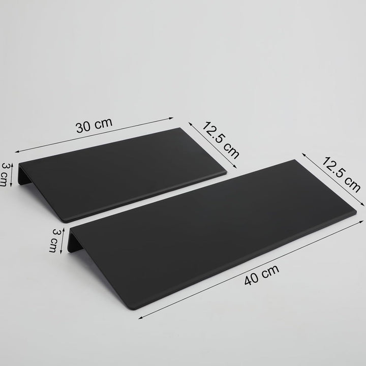 Duschregal, Duschablage Ohne Bohren, 2 Stück Badezimmer Regal 40cm & 30cm, Duschkorb Ablagen Aluminu