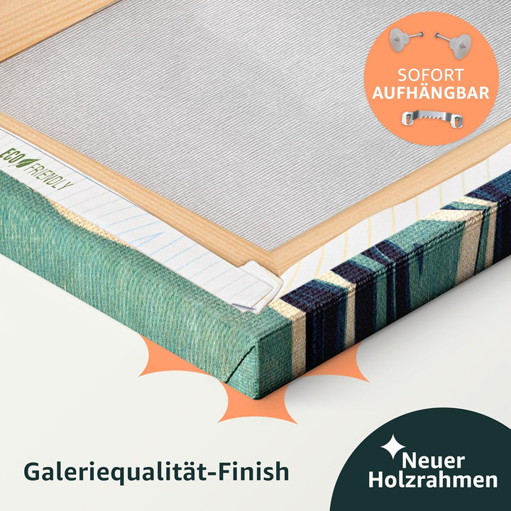 murando - Bilder goldene Blätter 150x60 cm Vlies Leinwandbild 5 Teilig Kunstdruck modern Wandbilder