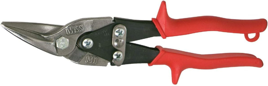 Wiss M1R 248mm/ 9-3/4-Inch MetalMaster Compound Action Aviation Snips, Cuts Straight to Left-Red Rot