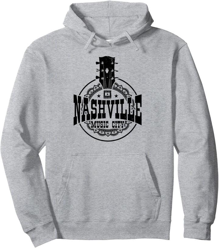Nashville Tennessee Gitarre Vintage Country Music City Pullover Hoodie