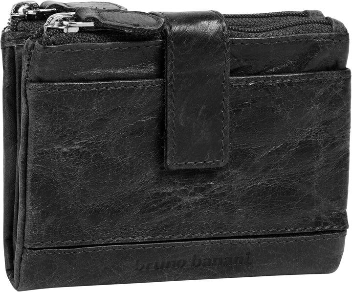 bruno banani Geldbörse Echt Leder schwarz Damen - 021751, Schwarz
