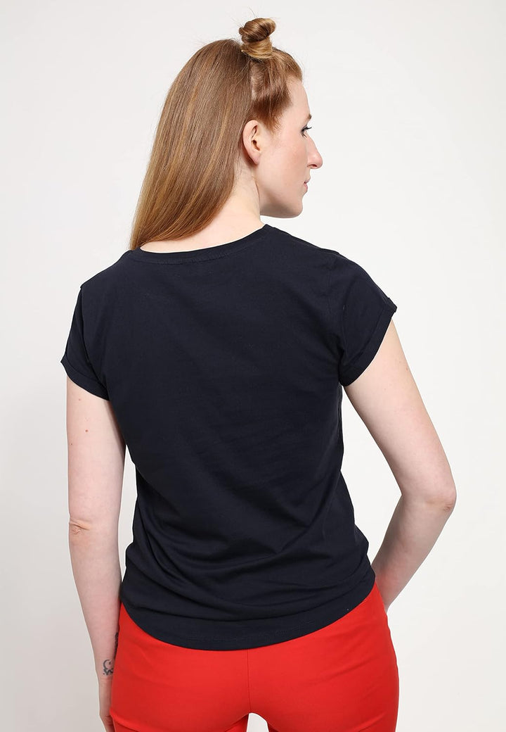 Marvel Damen T-Shirt XL Navy Blue, XL Navy Blue