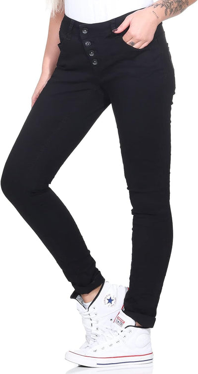 Buena Vista Jeans Hosen Damen - Malibu - Stretch Twill - Black - schwarz - Gr. XL Schwarz, XL Schwar