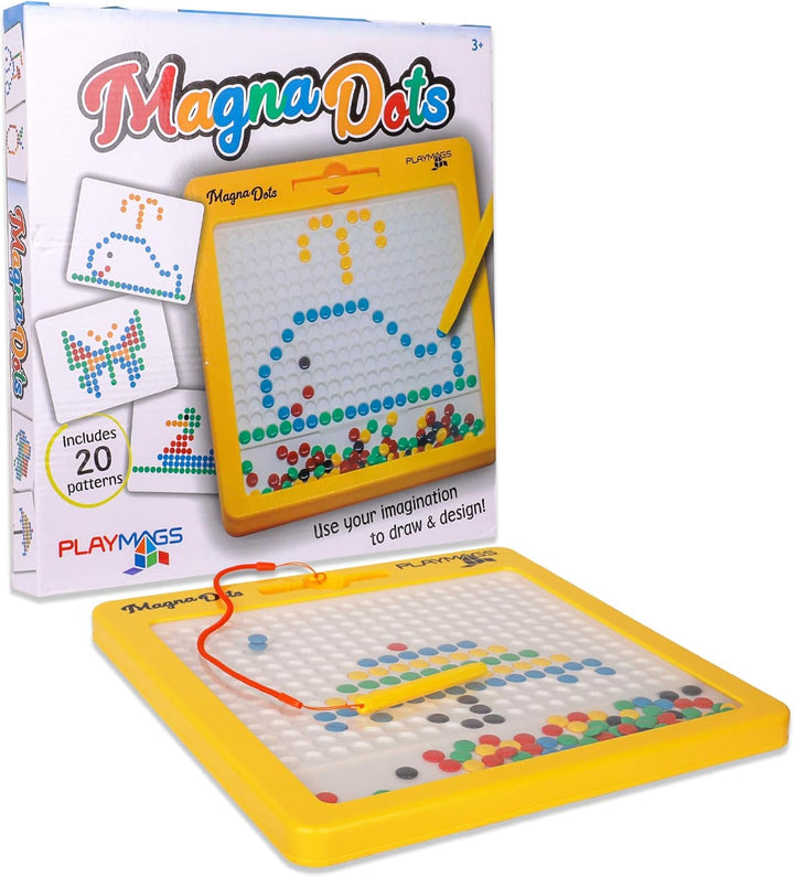 Playmags Magna Dots – 12,5" grosse Magnettafel für Kinder – Magnetische Doodle Dots Tafel mit Magnet