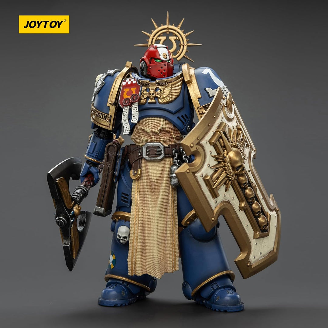 JOYTOY Warhammer 40K Ultramarines Metaurus with Power Axe, Stormshield and Plasma Pistol 1/18 Action