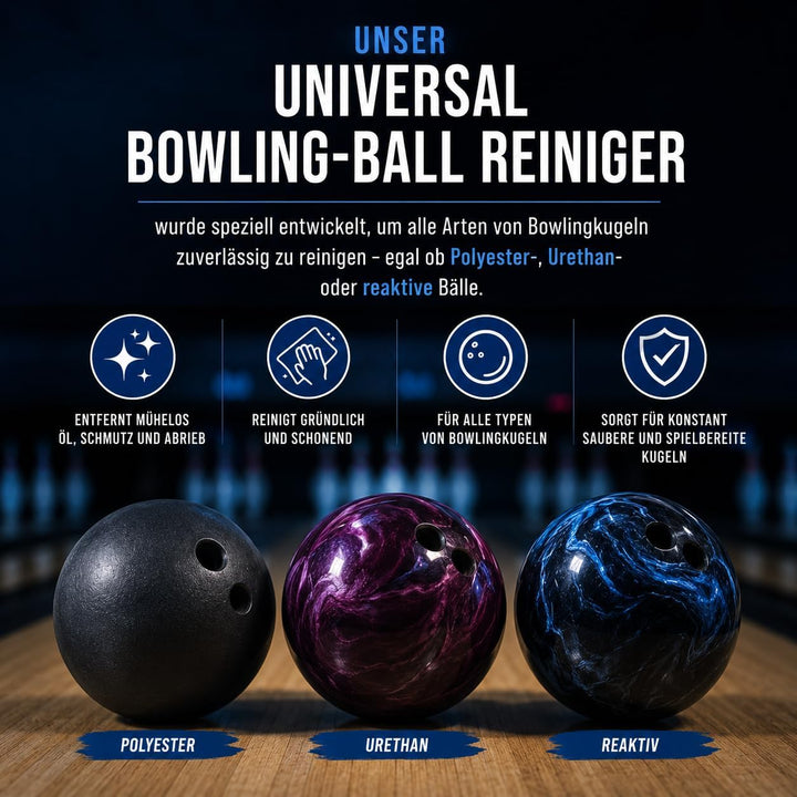 HERRLAN® Bowlingkugel Reiniger - Bowling Ball Cleaner 500 ml - Tiefenreinigung für Bowlingbälle – En