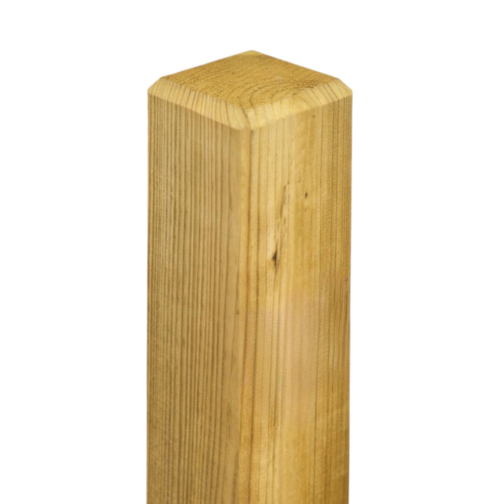 Vierkantpfosten Kiefer Holz KDI Grün 9x9 cm in 100-150 cm Länge – Stumpf, stabiler Zaunpfosten, impr