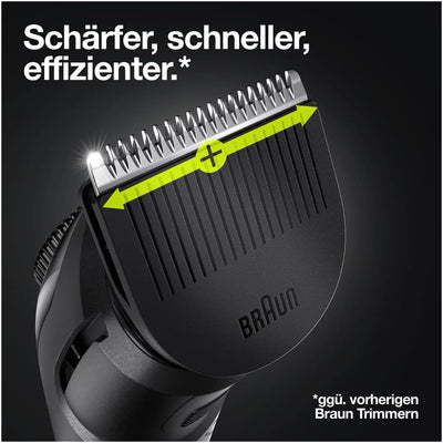 Braun Barttrimmer 5, Trimmer/Haarschneider Herren, Haarschneidemaschine, für Gesichts- und Kopfhaare