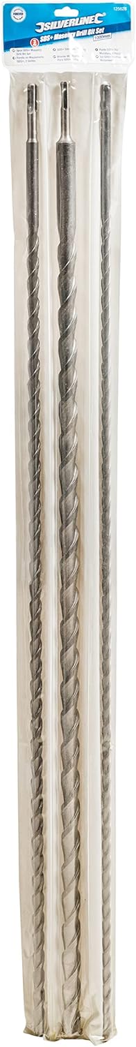 Silverline 125628 SDS-Plus-Steinbohrer, 3-tlg. Satz 1000 mm
