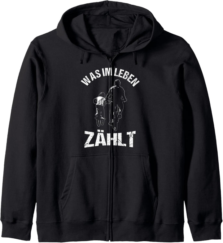 Radsport MTB Mountainbike Vater Und Sohn Downhill Papa Kind Kapuzenjacke