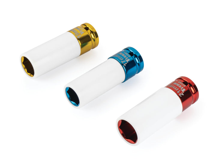 Titan 21183 Steckschlüssel-Set, 1,27 cm (1/2 Zoll), nicht beschädigend, inkl. 17 mm, 19 mm und 21 mm