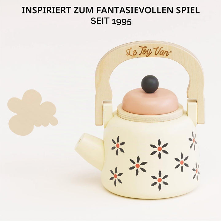 Le Toy Van - TV282 - Wasserkocher aus Holz für Kinder ab 2 Jahren, Montessori Küchenzubehör, Lernspi