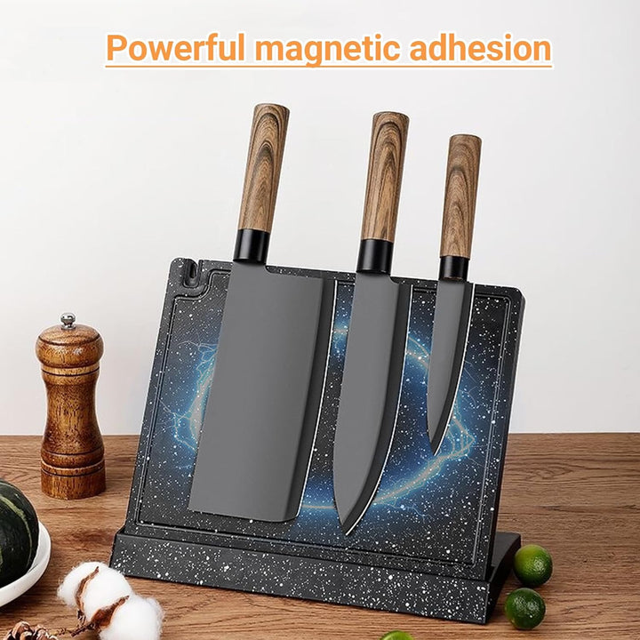 Messerblock Magnetisch Ohne Messer Messerhalter Magnetisch mit Starker Haltekraft Abnehmbarer Design