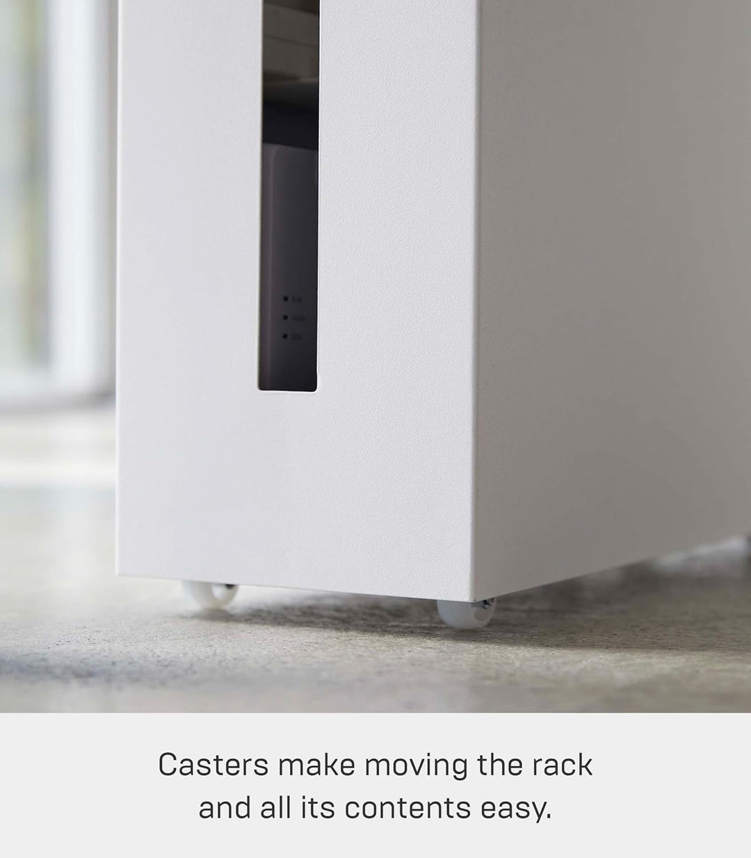YAMAZAKI Tower Kabelabdeckungen, Metall, Weiss, One Size