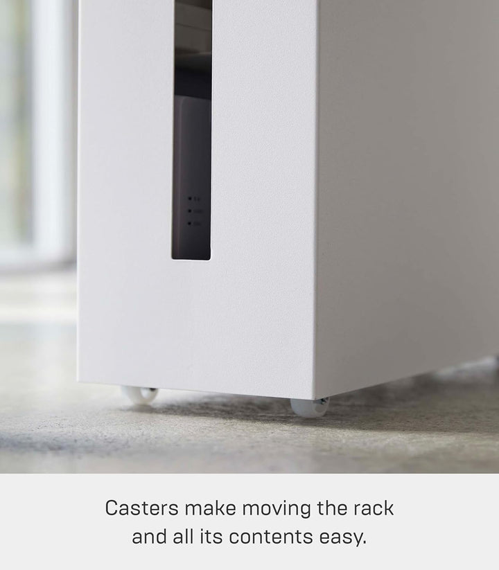 YAMAZAKI Tower Kabelabdeckungen, Metall, Weiss, One Size