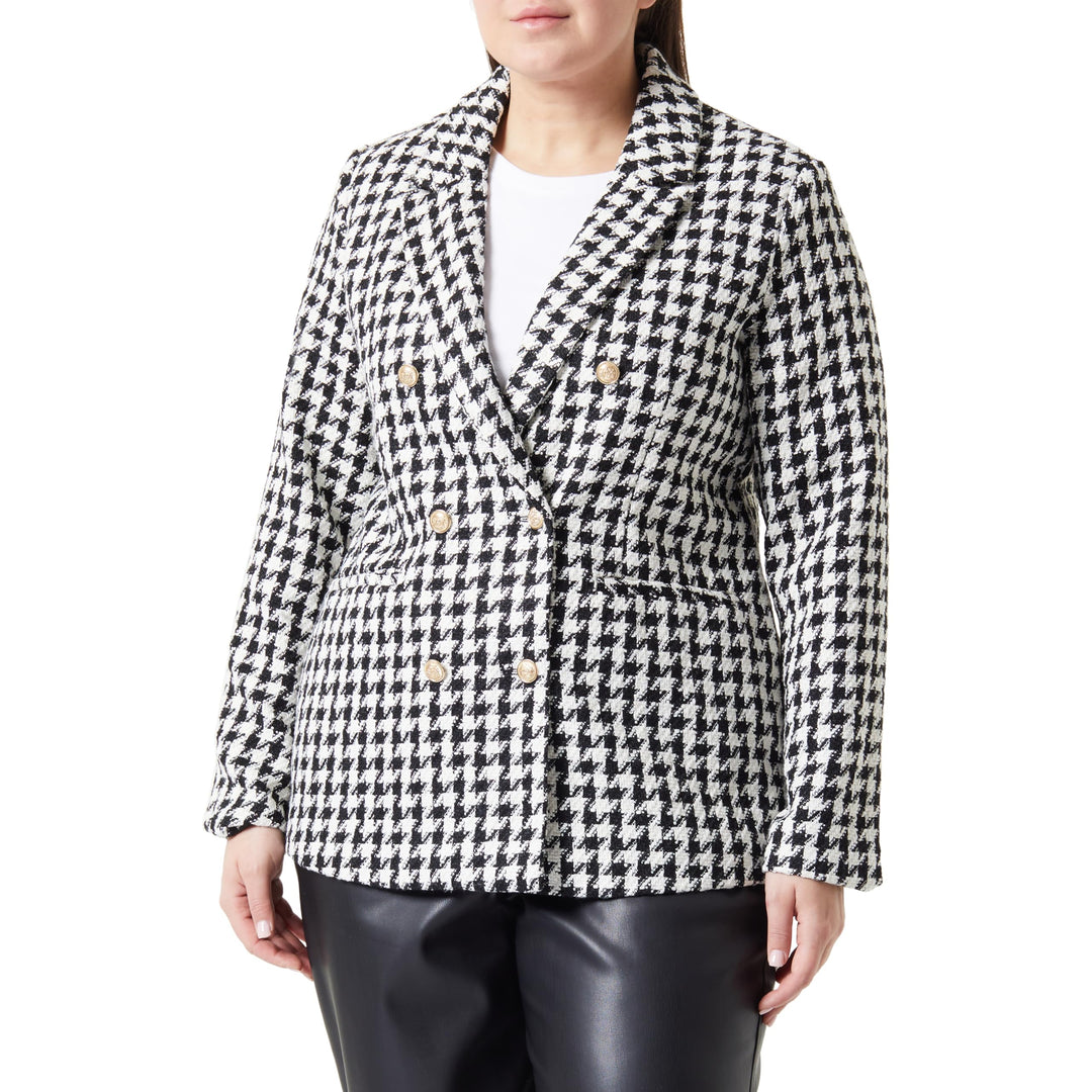 VERO MODA Damen Vmpaige Ls Houndstooth Blazer, 34
