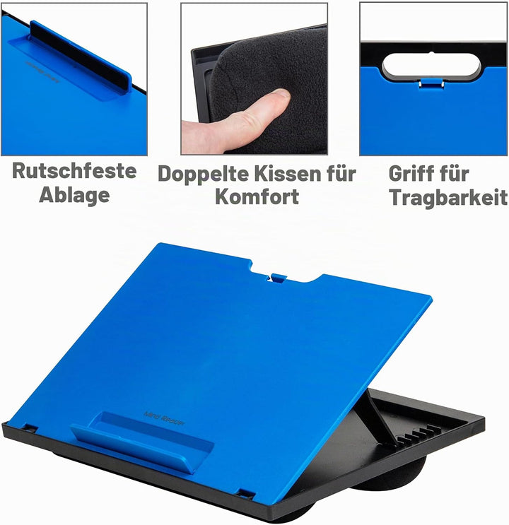 Mind Reader Laptop-Ständer, Betttablett, zusammenklappbar, Kissen, tragbar, Wohnheim, Kunststoff, 37