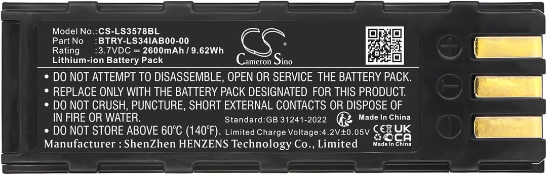 CS-LS3578BL Akkus 2600mAh Kompatibel mit [Honeywell] 8800, für [Symbol] DS3478, DS3578, DSS3478, LS3