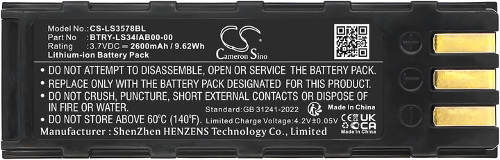 CS-LS3578BL Akkus 2600mAh Kompatibel mit [Honeywell] 8800, für [Symbol] DS3478, DS3578, DSS3478, LS3