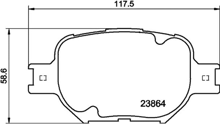 HELLA PAGID 8DB 355 010-201 Bremsbelagsatz - T1330 - Dicke/Stärke: 17mm - Bremssystem: Akebono - nic
