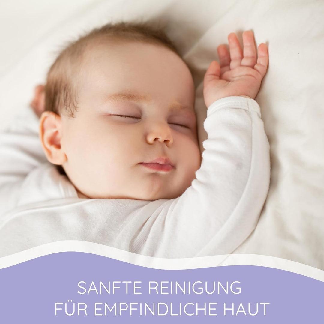 bella baby Happy Babyfeuchttücher Seide & Baumwolle, Feuchttücher für Babys mit pflegenden Extrakten
