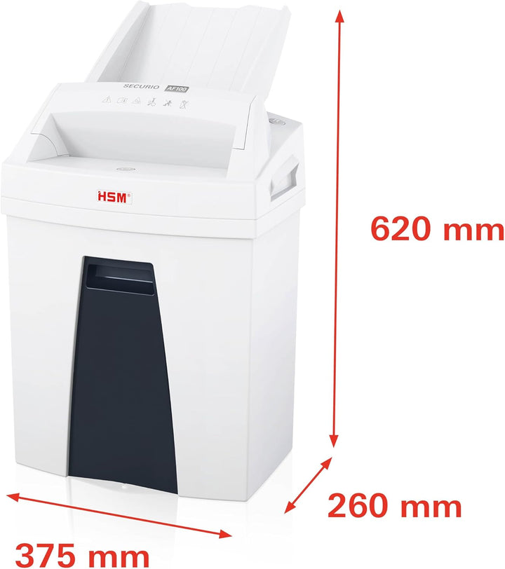HSM SECURIO AF100 Small Office Autofeed Aktenvernichter, Sicherheitsstufe P4, Partikelschnitt, 100 B