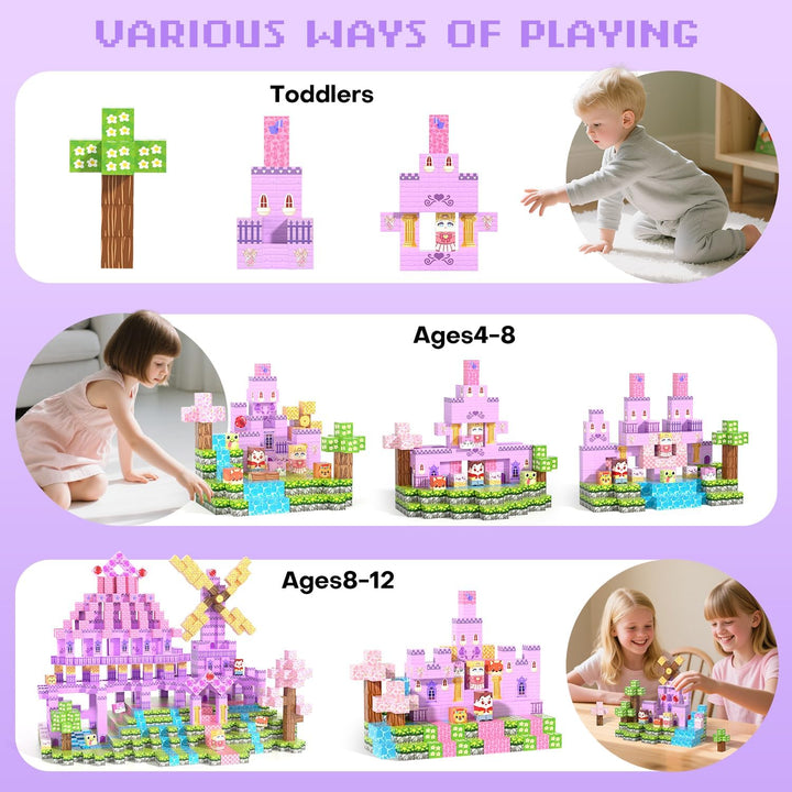Magnetische Bausteine 150 PCS, Magnetbausteine für 3+ Jahr, Magnetic Blocks Spielzeug-Sets für Kinde