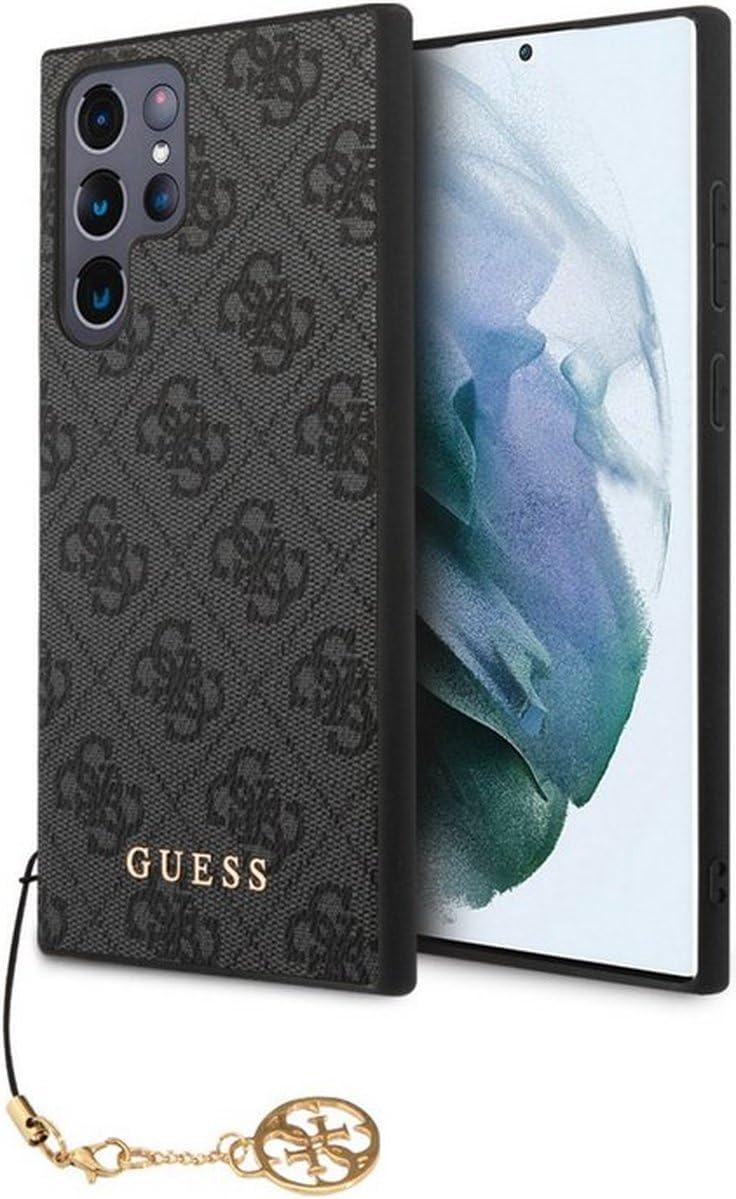 GUESS Hülle GUHCS23LGF4GGR Samsung S23 Ultra S918 grau 4G Charms Collection