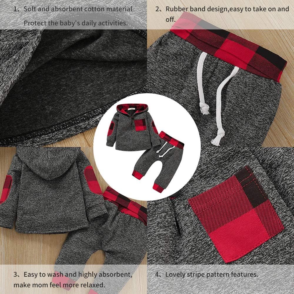 Baby Mädchen Outfit 2 Stücke Set Gestreifte Blumen Hoodies mit Tasche Top + Lange Hosen Sweatshirt O