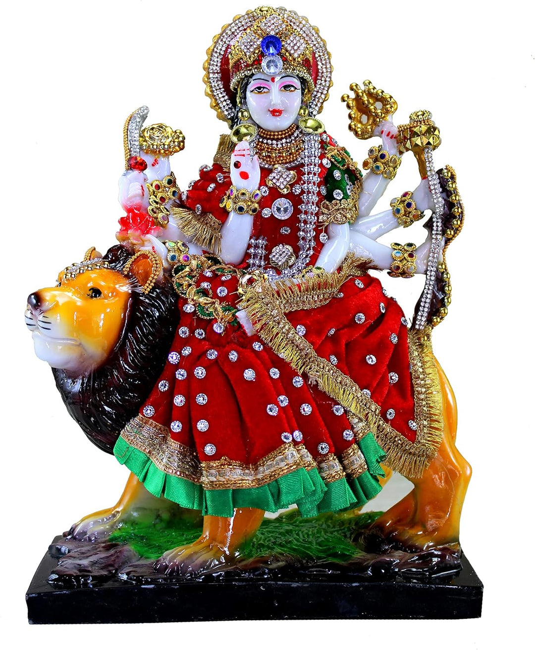 eSplanade Resin Maa Durga MATA Rani Sherawali Murti Idol Statue Sculpture (1561APC), 1561APC